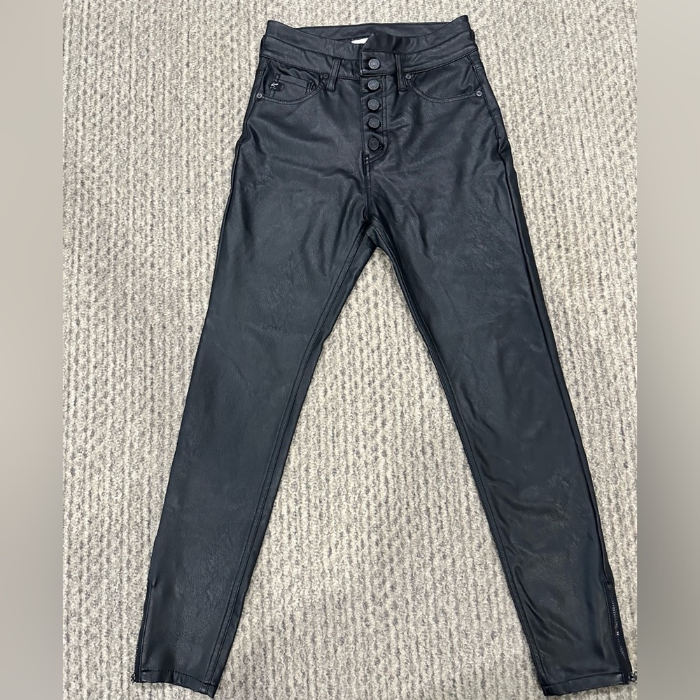 Women’s black Faux leather pants